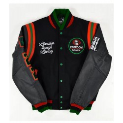 Freedom School Bomber Letterman Varsity Jacket