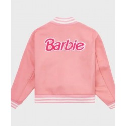 Kith Barbie Pink Varsity Wool Jacket Kith Barbie Pink Varsity Wool Jacket
