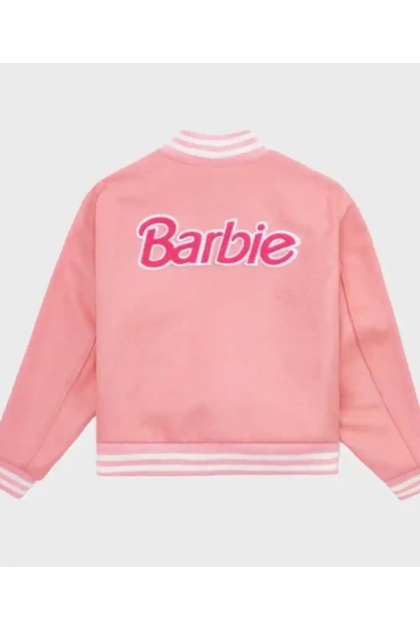 Kith Barbie Pink Varsity Wool Jacket