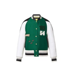 Louis Vuitton Patch Green Varsity Jacket