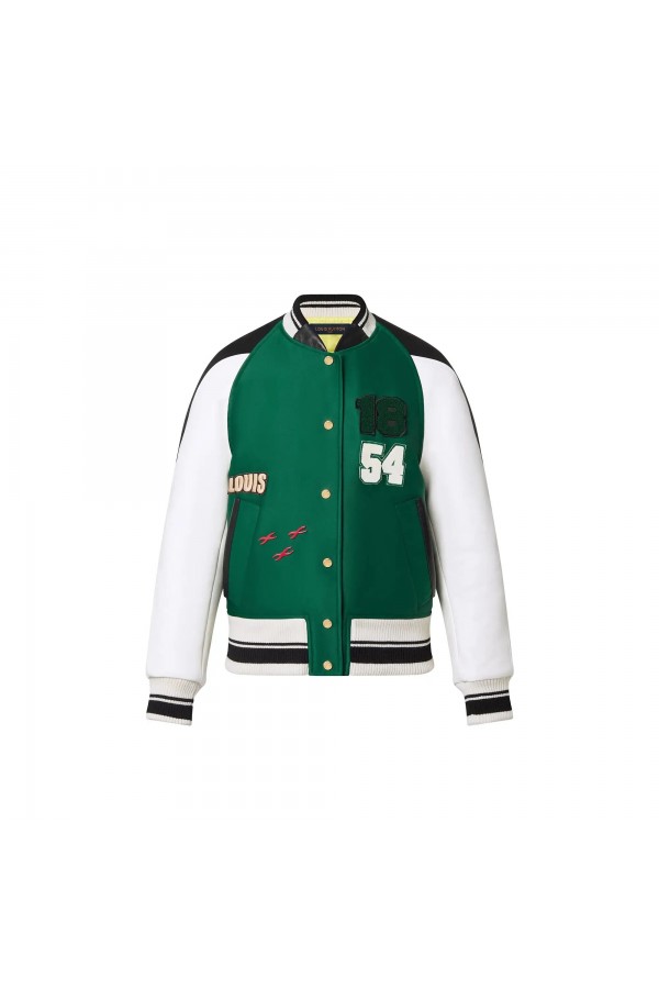 Louis Vuitton Patch Green Varsity Jacket