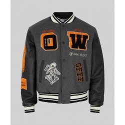 Men Off White Bomber Jacket