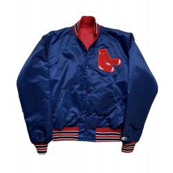 Men’s Starter Baseball Team Boston Red Sox Satin Jacket