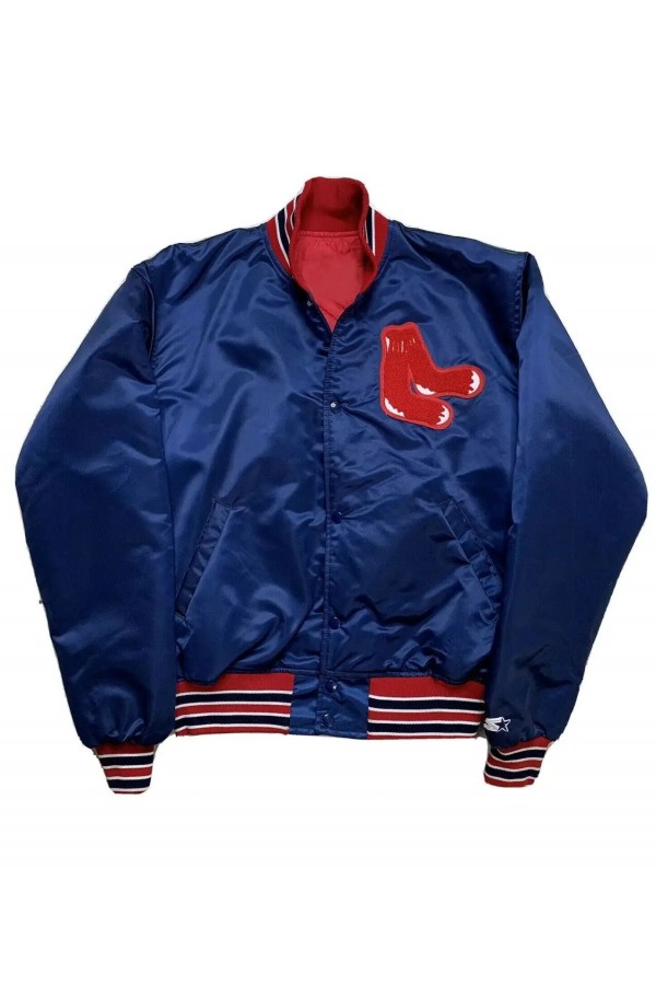 Men’s Starter Baseball Team Boston Red Sox Satin Jacket