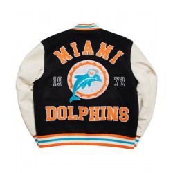 Miami Dolphins Letterman Varsity Wool Jacket