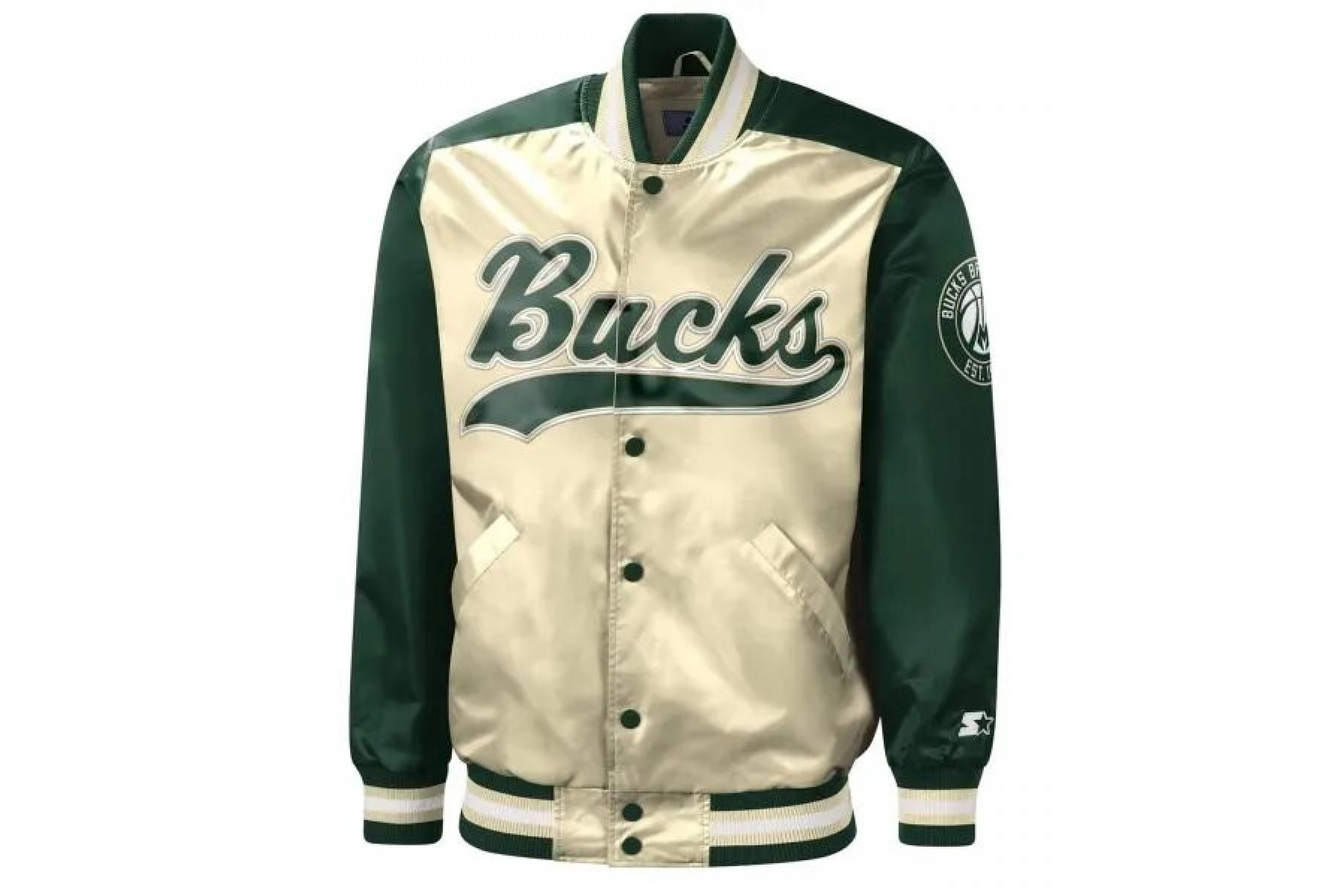 Milwaukee Bucks Tradition Varsity Satin Jacket