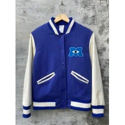 Monsters University Sulley Blue Bomber Varsity Jacket