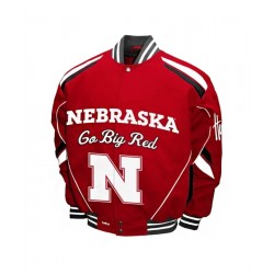 Nebraska Huskers Go Big Red Varsity Bomber Jacket