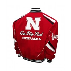 Nebraska Huskers Go Big Red Varsity Bomber Jacket Nebraska Huskers Go Big Red Varsity Bomber Jacket