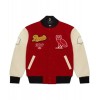 OVO Roots Red and Beige Varsity Jacket