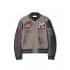 Off White Ac Milan Grey Bomber Varsity Jacket