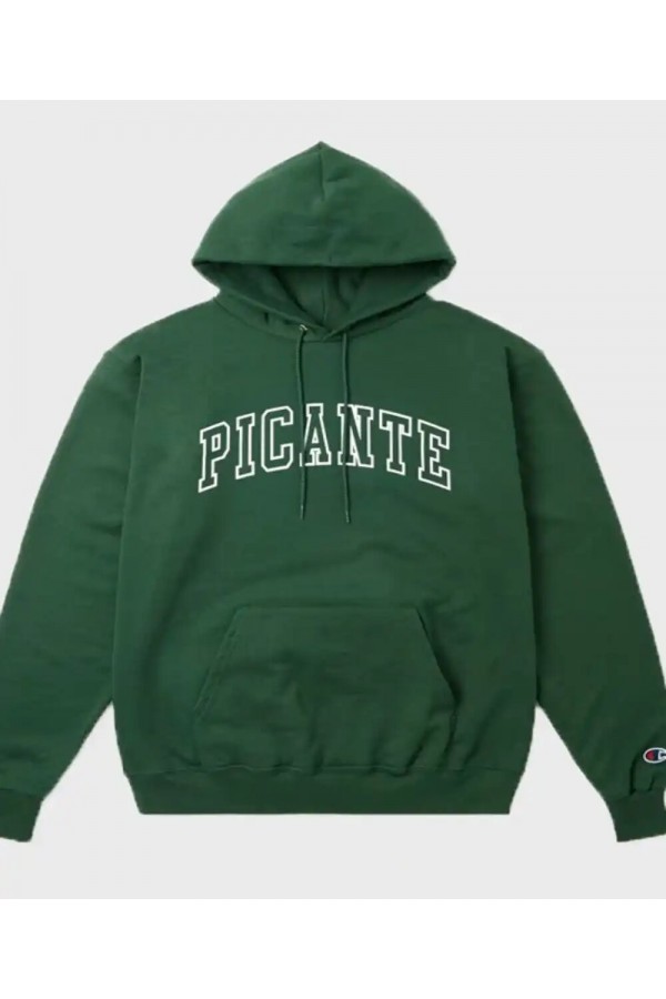 PICANTE Green Fleece Bomber Hoodie