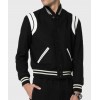 Saint Laurent Teddy Black Varsity Jacket