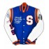 Savannah State University HBCU Blue and White Varsity Jacket 