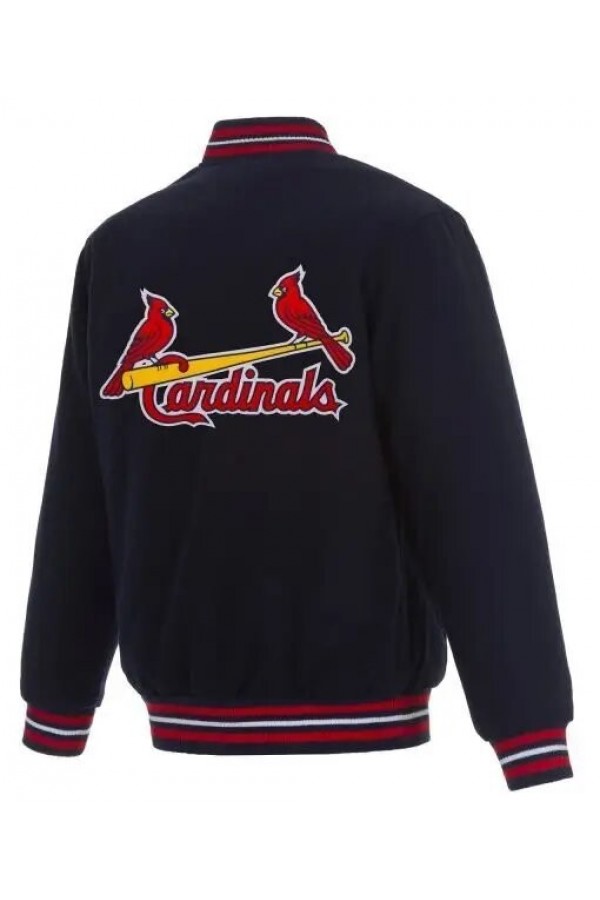 St Louis Cardinals Reversible Navy Blue Varsity Jacket