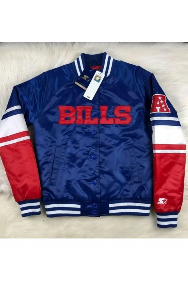 Starter Buffalo Bills Blue and Red Varsity Jacket