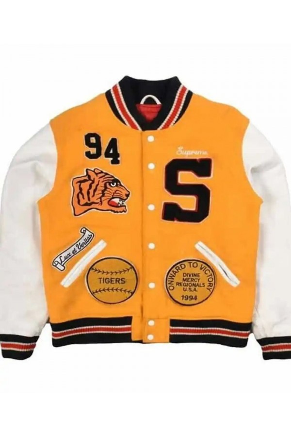 Supreme Tiger Letterman Bomber Varsity Jacket