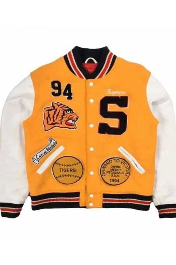 Supreme Tiger Letterman Bomber Varsity Jacket Supreme Tiger Letterman Bomber Varsity Jacket