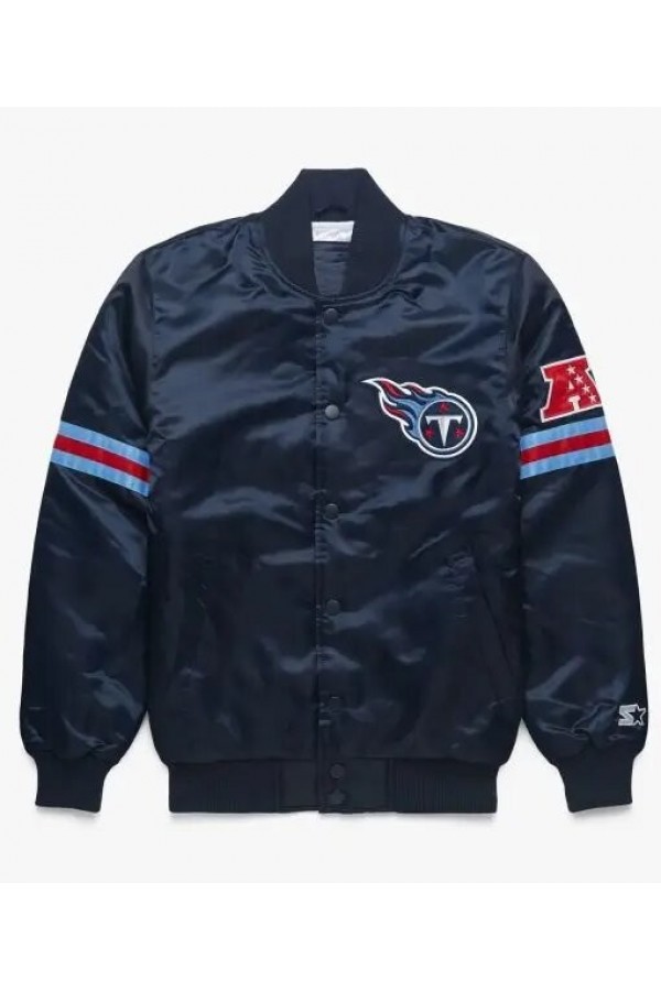 Tennessee Titans Football Club Black Satin Jacket
