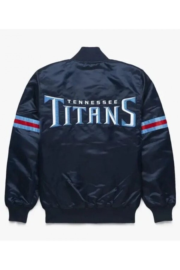 Tennessee Titans Football Club Black Satin Jacket Tennessee Titans Football Club Black Satin Jacket