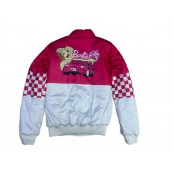 Barbie Pink Checkered Racer Jacket