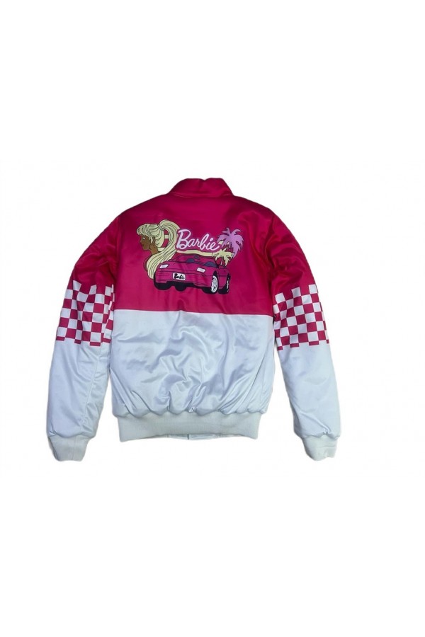 Barbie Pink Checkered Racer Jacket