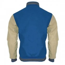 13 Reasons Why Blue and White Letterman Wool Jacket