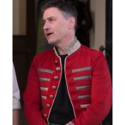 A Castle for Christmas Ross Lee Red Wool Overcoat