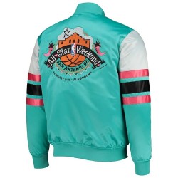 All Star NBA Weekend 1996 Hardwood Classics Teal Green Satin Jacket