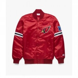 Arizona Cardinals Red Bomber Satin Jacket