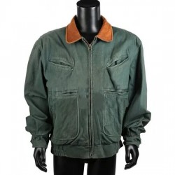 Arnold Schwarzenegger Total Recall Douglas Quaid Green Cotton Jacket