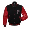 Atlanta Falcons Red and Black Letterman Varsity Wool Jacket