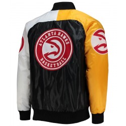 Atlanta Hawks Tricolor Satin Jacket Atlanta Hawks Tricolor Satin Jacket