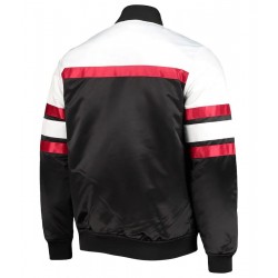 Atlanta United FC Black and White Satin Jacket Atlanta United FC Black and White Satin Jacket