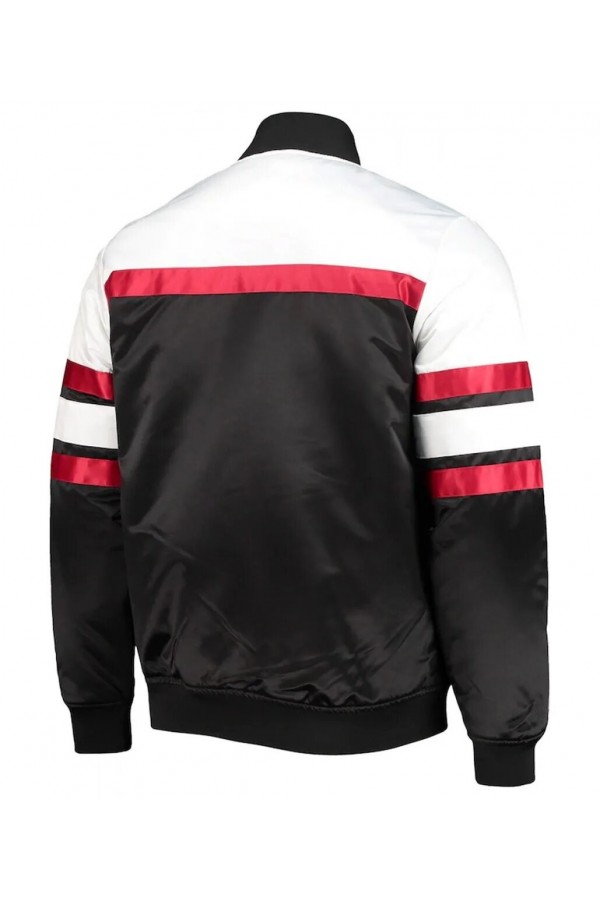Atlanta United FC Black and White Satin Jacket Atlanta United FC Black and White Satin Jacket