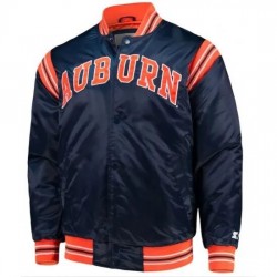 Auburn The Enforcer Tigers Blue Satin Jacket Auburn The Enforcer Tigers Blue Satin Jacket