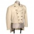 Ben Foster 3 10 To Yuma Off White Double Breasted Leather Jacket