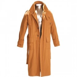 Blade Runner 1982 Harrison Ford Brown Trench Cotton Coat