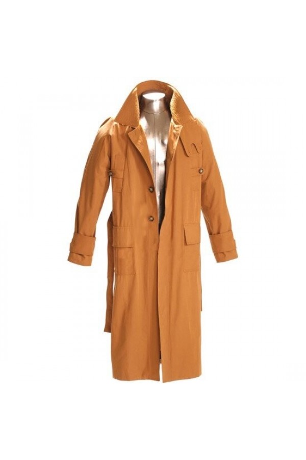 Blade Runner 1982 Harrison Ford Brown Trench Cotton Coat