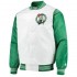 Boston Celtics White and Green Varsity Satin Jacket