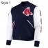 Boston Red Sox Blue and White Wool Jacket