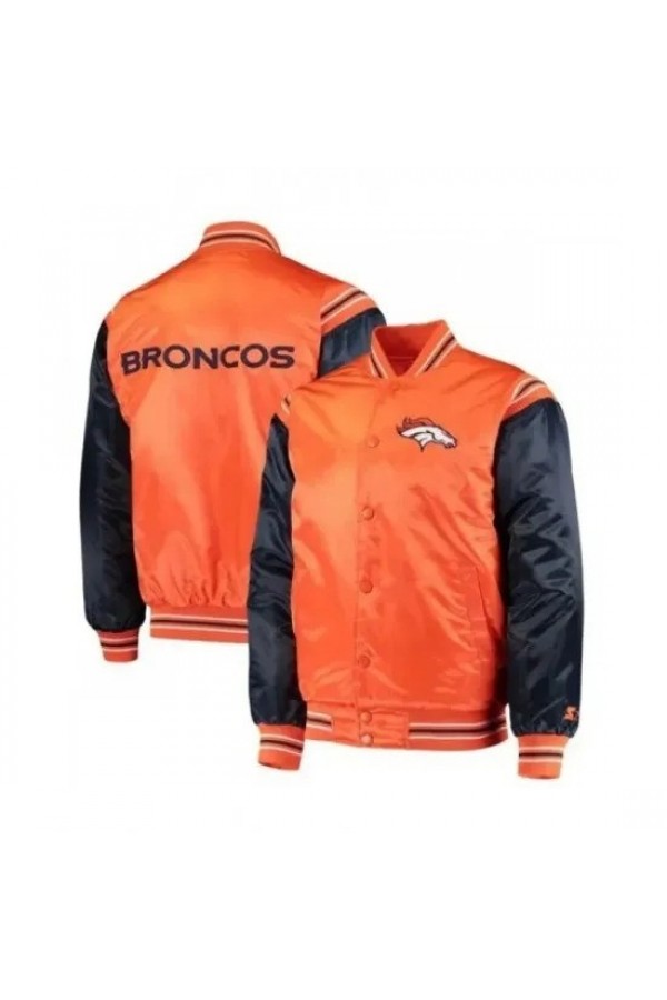 Broncos Starter Orange Satin Jacket Broncos Starter Orange Satin Jacket