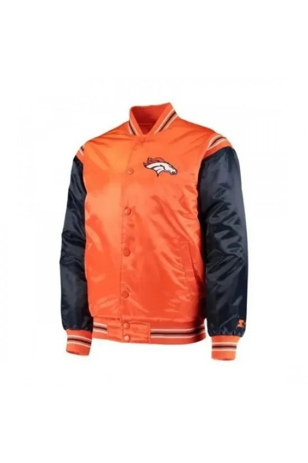 Broncos Starter Orange Satin Jacket Broncos Starter Orange Satin Jacket