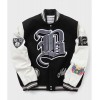 Brooklyn Nets 12 Letterman Black and White Wool Jacket Brooklyn Nets 12 Letterman Black and White Wool Jacket