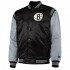 Brooklyn Nets The Enforcer Black and Gray Satin Jacket