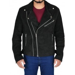 Buddy Baby Driver Jon Hamm Black Leather Jacket