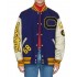Calvin Klein NYC California Blue and White Letterman Jacket