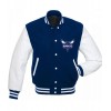Charlotte Hornets NBA Blue and White Wool Jacket Charlotte Hornets NBA Blue and White Wool Jacket