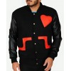 Chris Brown Valentines Black Bomber Wool Jacket