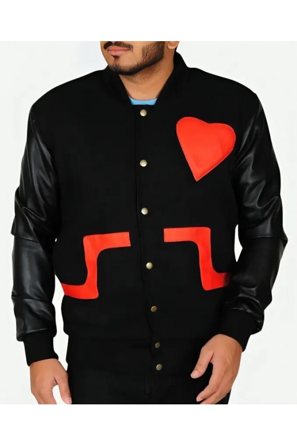 Chris Brown Valentines Black Bomber Wool Jacket